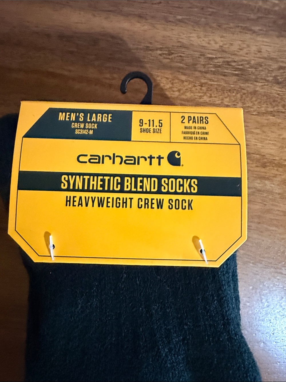 Carhartt Men's Heavyweight Crew Socks — Black 2 Pack